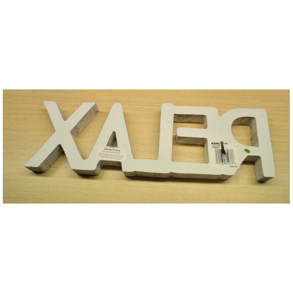 RELAX Shelf Table Wall Hanging Sign Home Décor by Three Girls & A Wish ~13" long - Picture 2 of 3